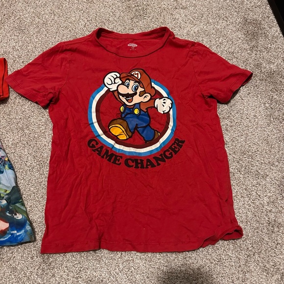 Kids Mario T-Shirt Trio - Red and Blue - Picture 2 of 10